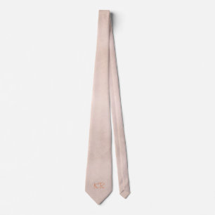 Gravata Iniciais Rosa Elegância Simples