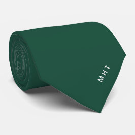 Gravata Inicials Minimalistas Monograma Moderno Verde Esme