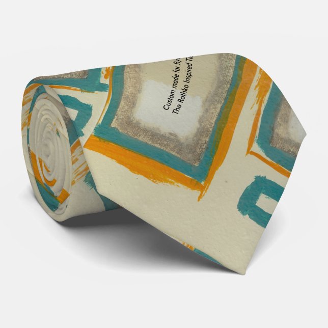 Gravata Inspirada em Rothko Feita Sob Medida Para  (Rolled)