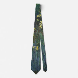 Gravata Íris Amarelas por Claude Monet, Arte Fino Vintage