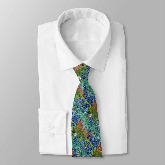 Gravata Irises Vincent van Gogh Painting Necktie (Amarrado)