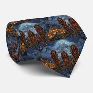Gravata Irish Red Setter Halloween Assustador