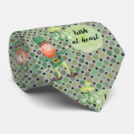 Gravata Irlandês no Heart Leprachaun Rua.Patrick's DayTie