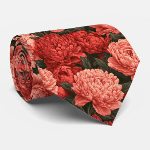 Gravata Irmão Tropical Casamento Peonies Padrão