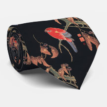 Ito Jakuchu Red Parrot no Branch Japonês