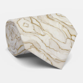 Gravata Ivory & Gold Marble