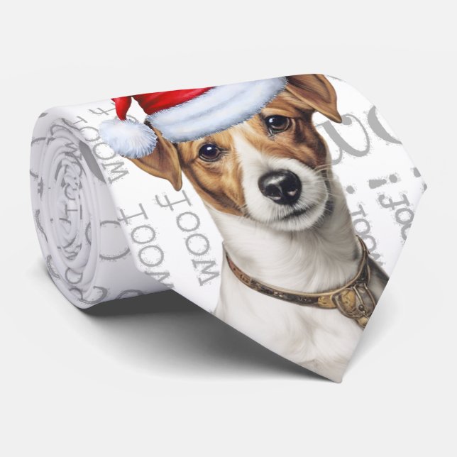 Gravata Jack Russell Terrier Woof Christmas Dog Lover (Rolled)