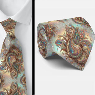 Gravata Jacquard Falso Seda   Luxo Paisley Gentleman's