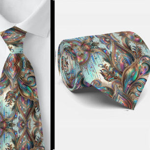 Gravata Jacquard Falso Seda   Luxo Paisley Gentleman's