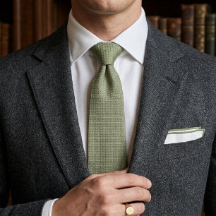 Gravata Jacquard Heritage Verde Salgueiro