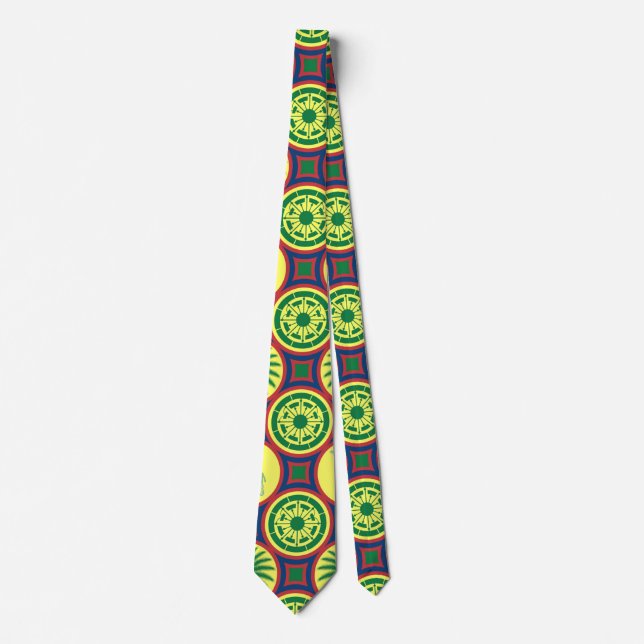 Gravata Jamahiri ® Libya | Africa Pattern  (Frente)