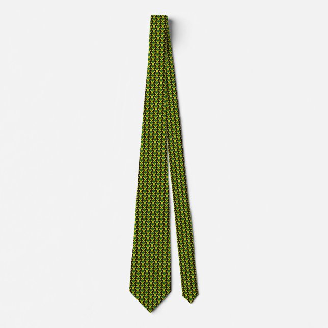 Gravata Jamaica Flag Hearts Tie (Frente)
