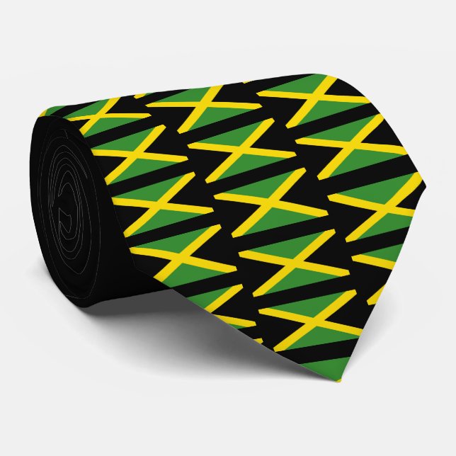 Gravata JAMAICA FLAG Monogramk Tie Personalizado (Rolled)