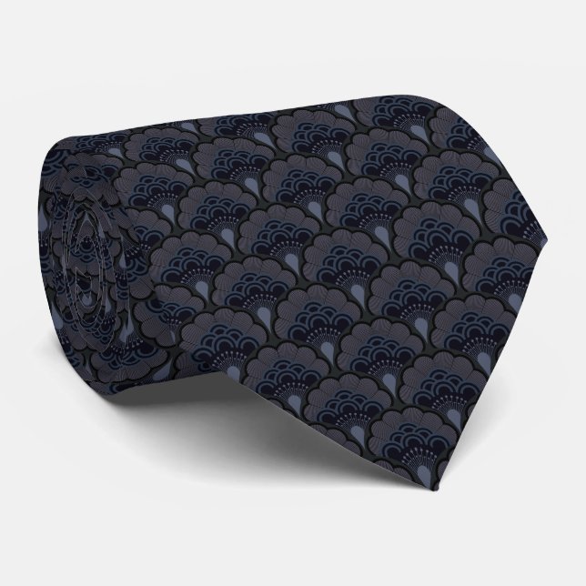 Gravata Japanese art deco style_Smoky Mist (Rolled)