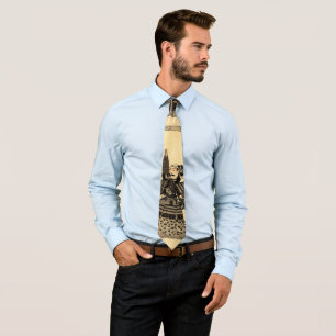 Gravata Japonês antigo samurai ukiyo-e vintage oriental