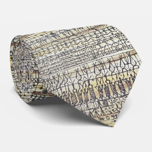 Gravata Jardim Abstrato – Estudo Caprichoso (Rolled)