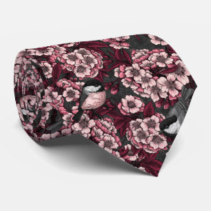 Gravata Jardim de cereja noturno