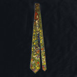 Gravata Jardim de fazenda com Crucifixo por Gustav Klimt<br><div class="desc">Agora disponível! Gravatas impressas de lado duplo! Duas vezes mais legal! Jardim de fazendas com Crucifixo (1911/1912) de Gustav Klimt é uma pintura religiosa vitoriana do simbolismo das artes plásticas. Uma cena natural com uma variedade de flores ao redor de um crucifixo com Jesus Cristo em um jardim em uma...</div>