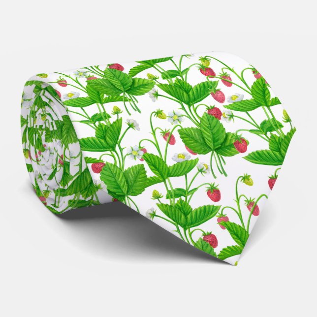 Gravata Jardim de morango (Rolled)