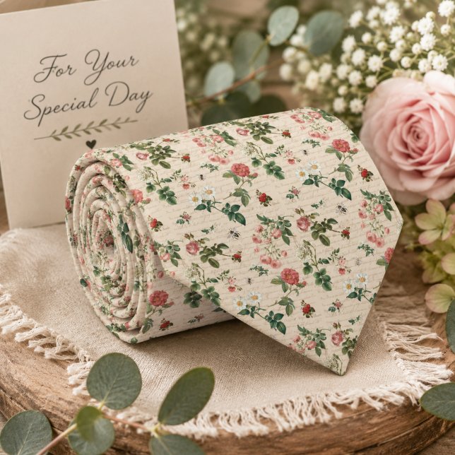 Gravata Jardim de Rosas Vintage (Criador carregado)
