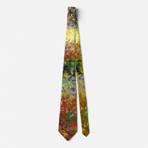 Gravata Jardim Flor por Van Gogh, 