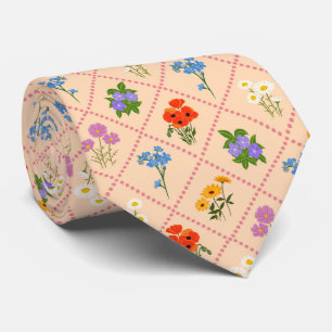 Gravata Jardim Harlequim de Flores Silvestres