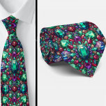 Gravata Jewel Tone Gemstone Pattern<br><div class="desc">Elegant Jewel Tone Gemstone Pattern Neck Tie Add a vibrant touch of luxury to your wardrobe with this striking multicolor gemstone pattern neck tie. Featuring a rich palette of emerald green, turquoise blue, scarlet red, and royal purple, the design is inspired by the brilliance and depth of precious stones. The...</div>