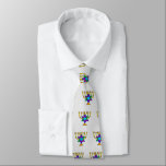 Gravata Jewish Candlesticks Tie<br><div class="desc">Ofertas e Roupa personalizados do tema judaico tradicional e moderno</div>