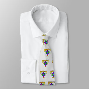 Gravata Jewish Candlesticks Tie