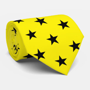 Gravata Jockey Silks Yellow com Black Stars Derby