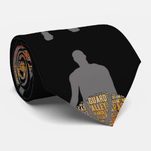 Gravata Jogador de Basquete Gráfico Esportivo Negra