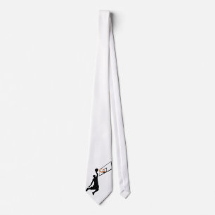 Gravata Jogador de Basquete Silhout Slam Dunk