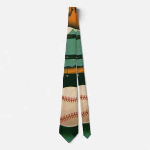 Gravata Jogador de Beisebol Esportivo Vintage, Apanhador c