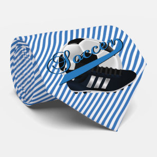 Gravata Jogador de futebol Blue Stripe
