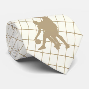 Gravata Jogadores de basquetebol no Necktie Tan Check