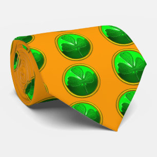 GRAVATA JÓIA VERDE DE PEDRA PRECIOSA DO TREVO DO DIA DE