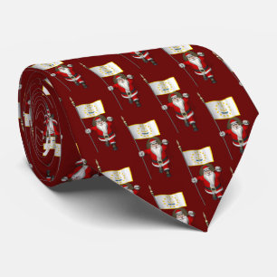 Gravata Jolly Santa Claus Com Bandeira Da Ilha Rhode