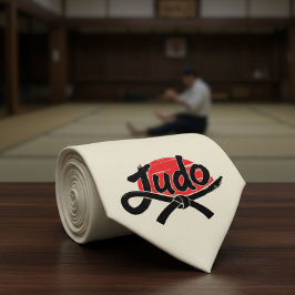 Gravata Judo - Black Belt -Rising Sun
