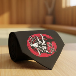 Gravata Judo Kanji and Rising Sun Throw