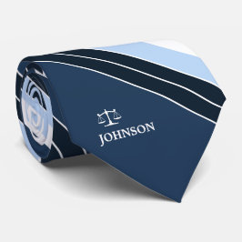 Gravata Justiça do advogado de listras do branco dos azuis