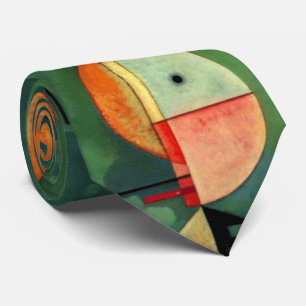 Gravata Kandinsky para cima - Pintura Abstrato Verde Laran