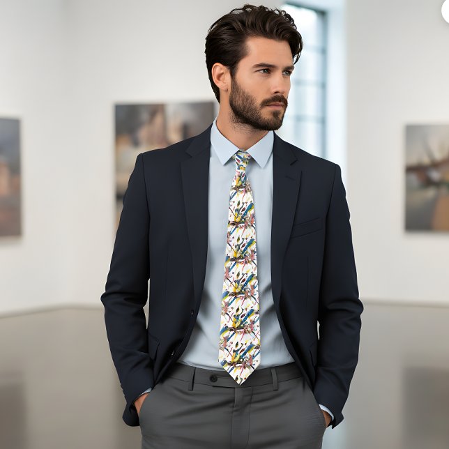 Gravata Kandinsky Tie - Pequenos Mundos I (Criador carregado)