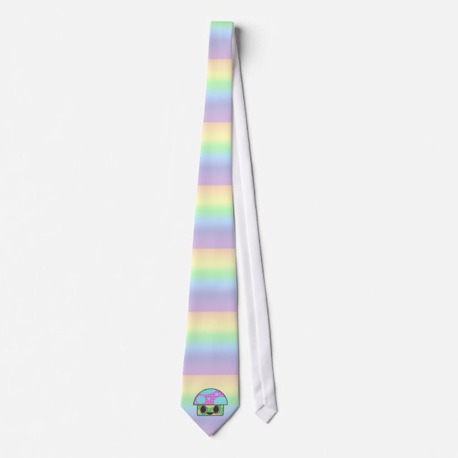 GRAVATA KAWAII MUSHROOM SHROOM GINGHAM XADREZ DE PATCHWORK (Frente)