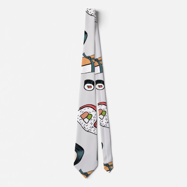 Gravata Kawaii sushi rolls Neck Tie (Frente)