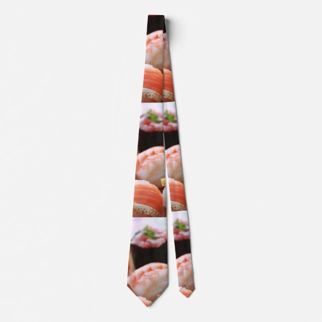 Gravata Kawaii Sushi Set – Cute Nigiri Tie (Frente)
