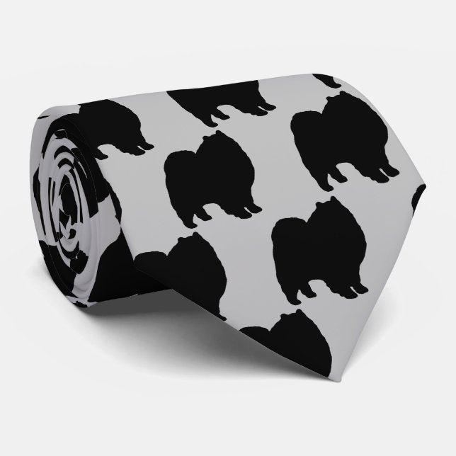 Gravata Keeshond Dog Silhouette (Rolled)