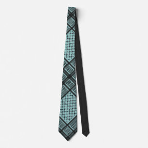 Gravata Keffiyeh Palestina preto e azul