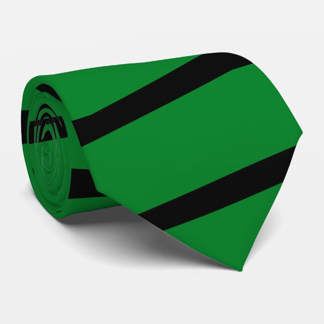 Gravata Kelly Green e Black Stripe ou escolha a cor (Rolled)