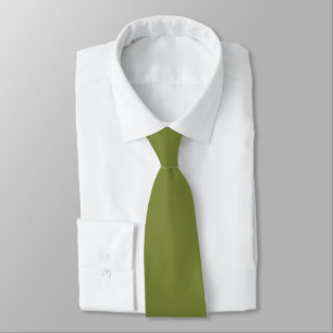 Gravata Khaki Green Solid Plaid