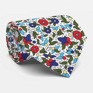 Gravata Khalil Hebron Cerâmica Falastini Henna Impressão